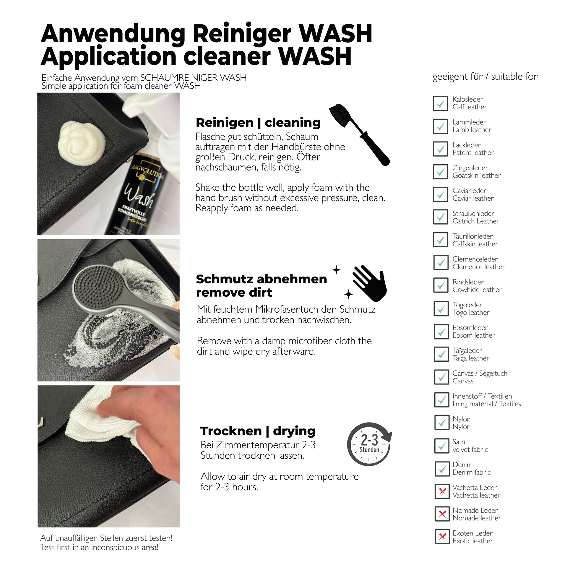 KLASSIK SET ✧ Taschenreiniger Pflege Imprägnierung