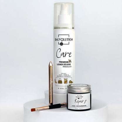 PELLE - RIPARAZIONE - SET【NERO】